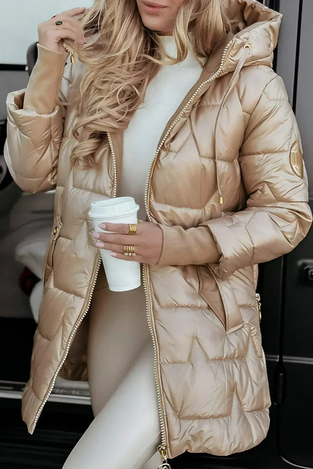 MILA | Chaqueta Larga Acolchada
