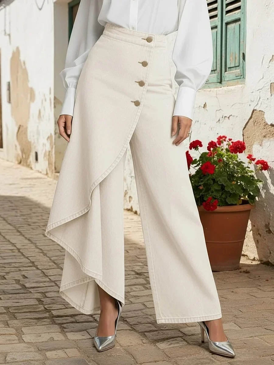 Jeans de pierna ancha para uso diario