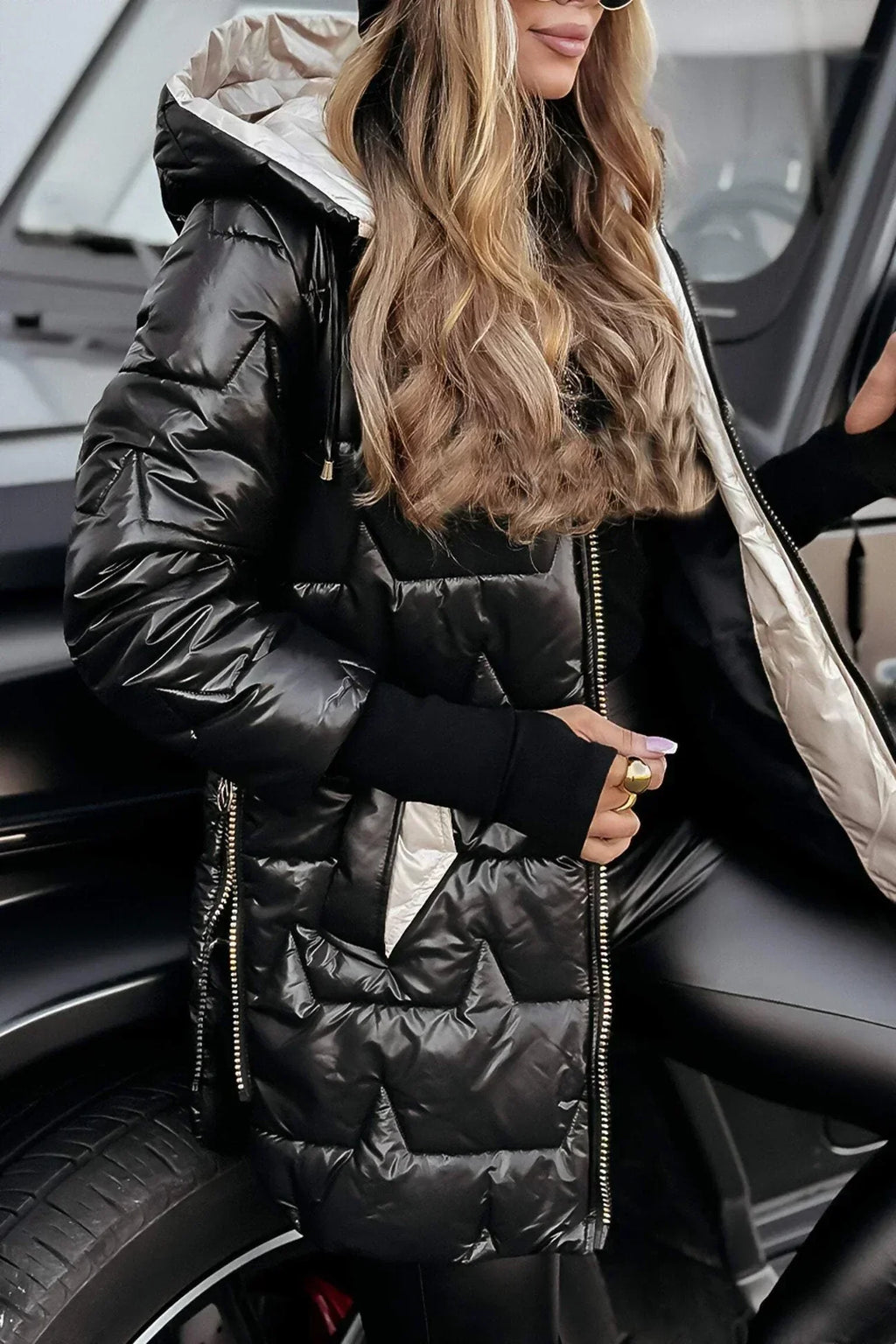 MILA | Chaqueta Larga Acolchada
