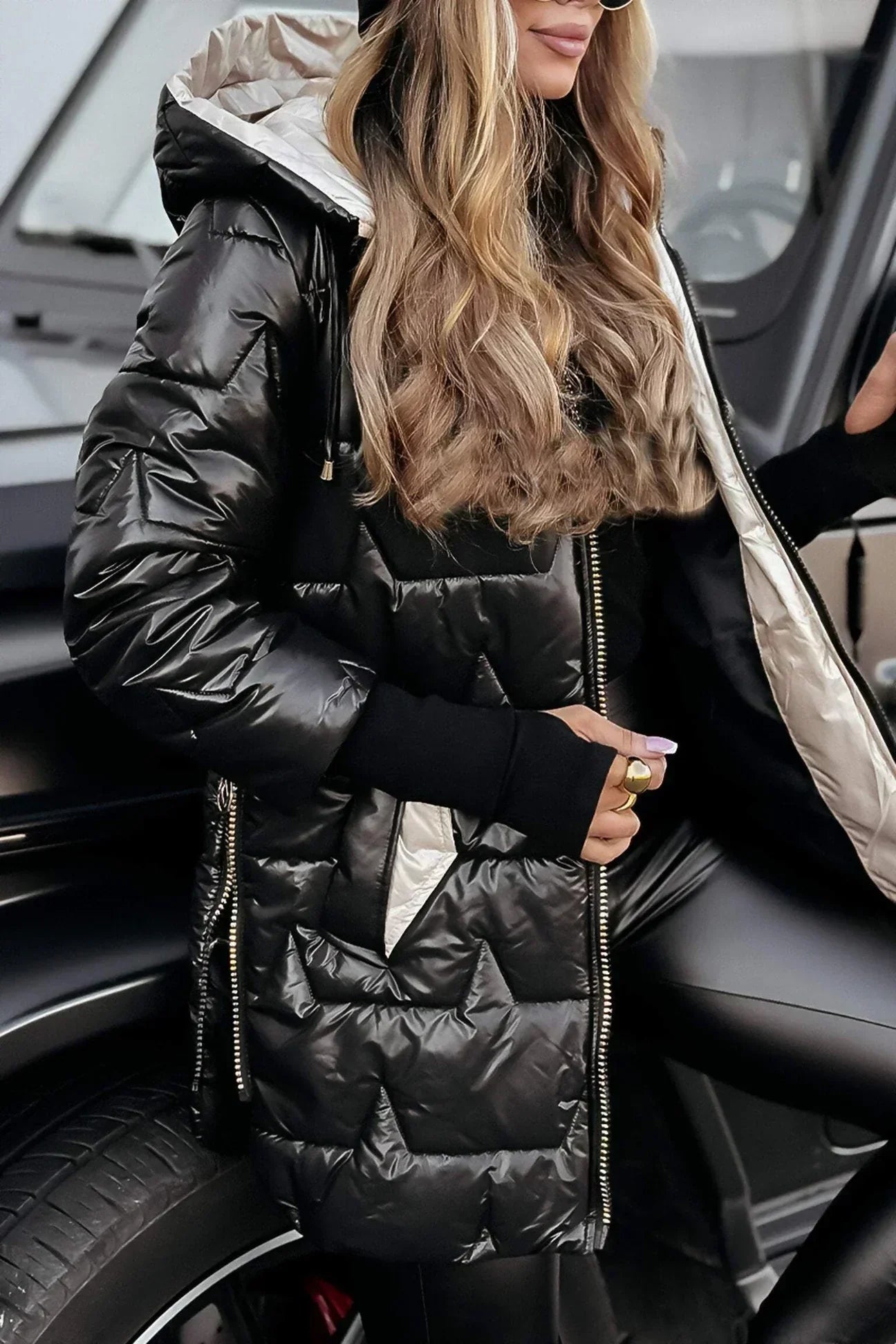 MILA | Chaqueta Larga Acolchada