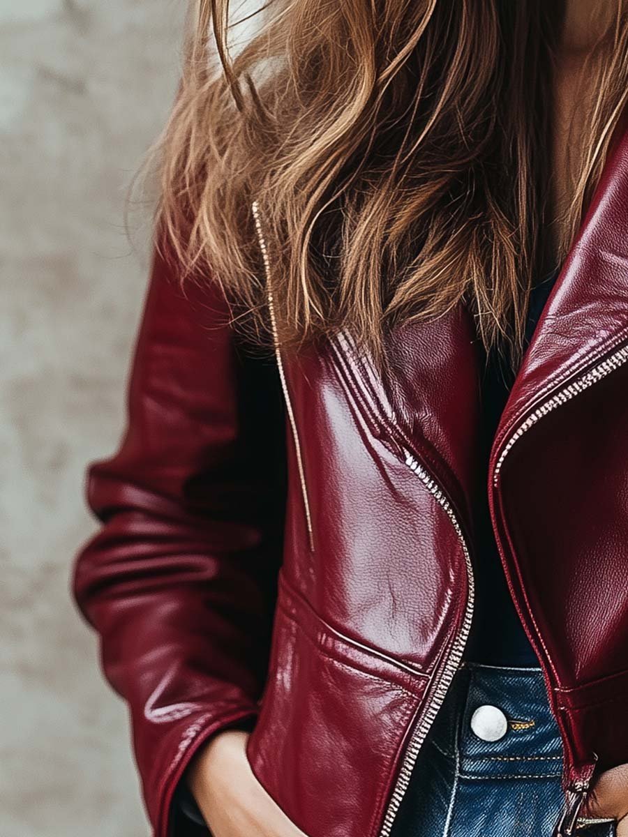 Olivia · Chaqueta Cuello de Piel Vintage