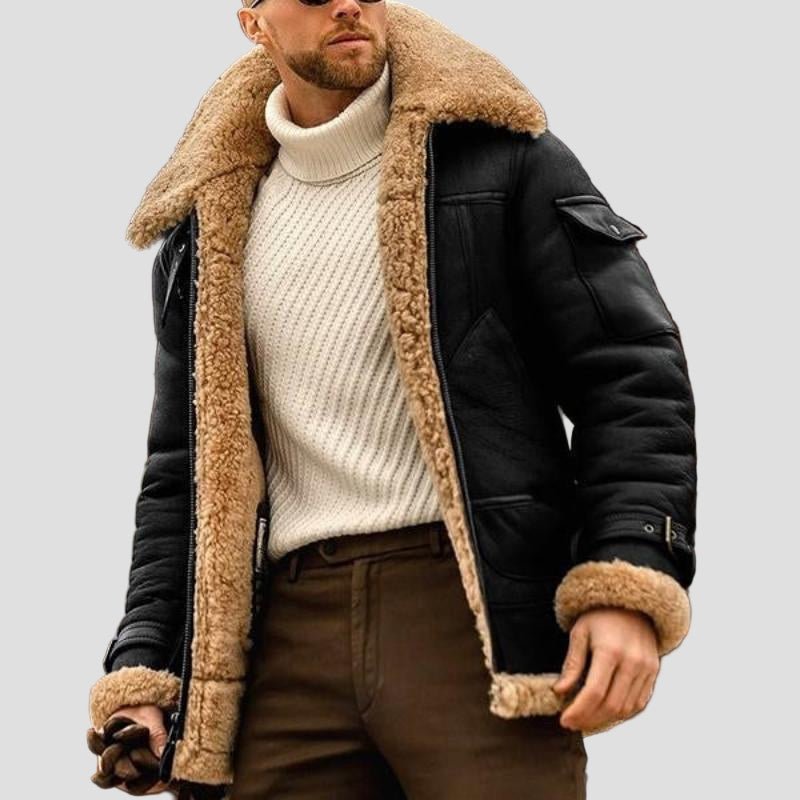 Liam | Abrigo Grueso Vintage de Invierno con Solapa